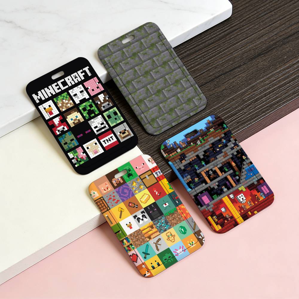 Gaming Console With Minecraft - Tempat Kartu Transparan M-Minecraft-ES Klasik, Penutup