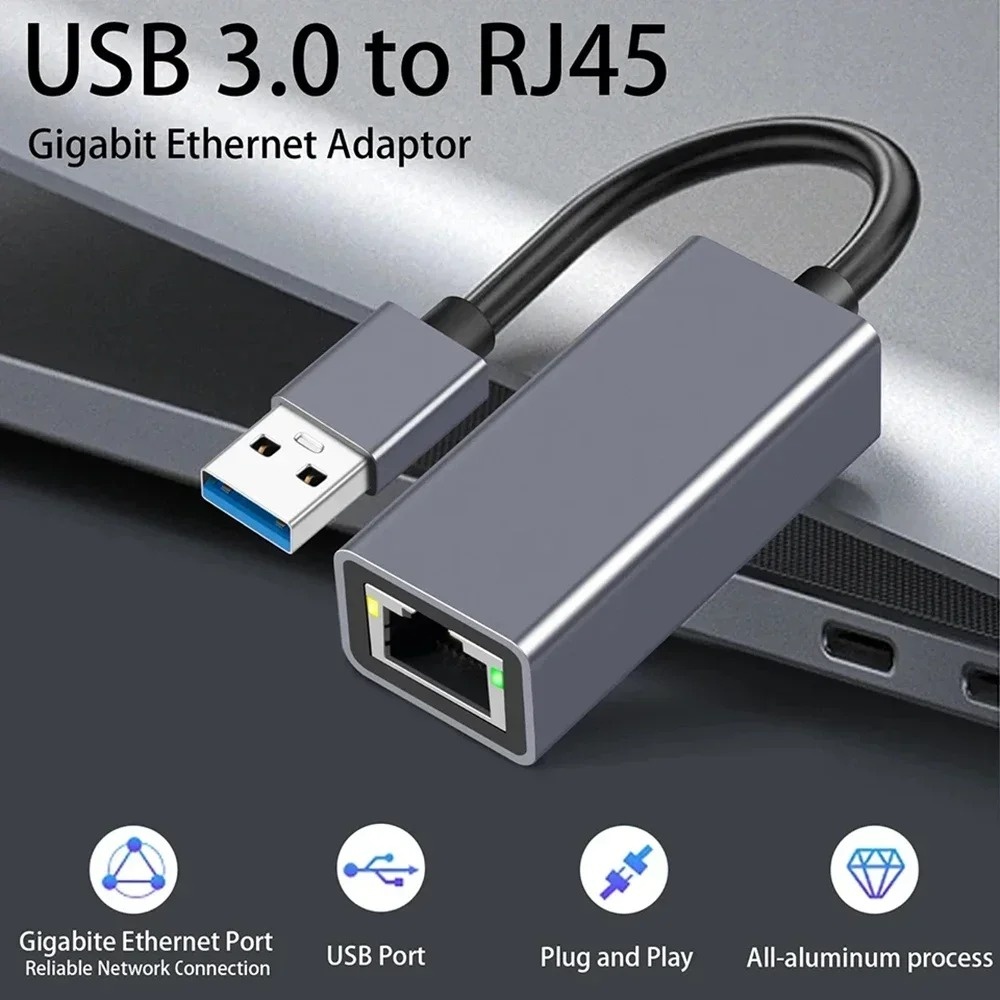 Lan Cable Gaming - Kartu Jaringan Adaptor Ethernet USB Tipe