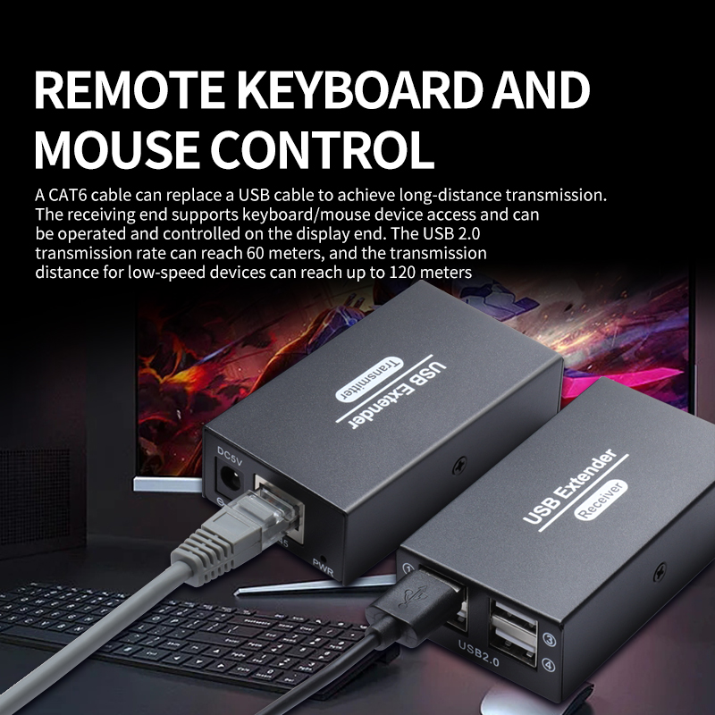 Extender USB2.0 120M Melalui K - Lan Cable Gaming ulasan dan harga