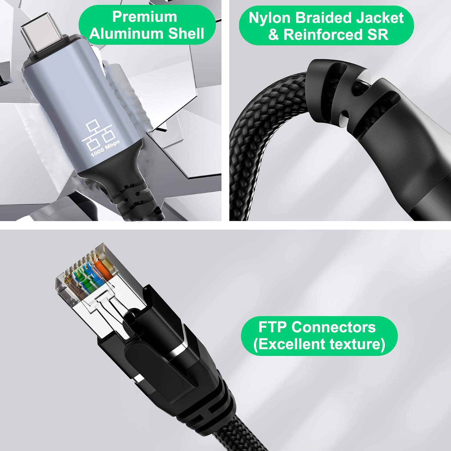 Kabel Jalinan Nilon Adaptor Et - Lan Cable Gaming ulasan dan harga