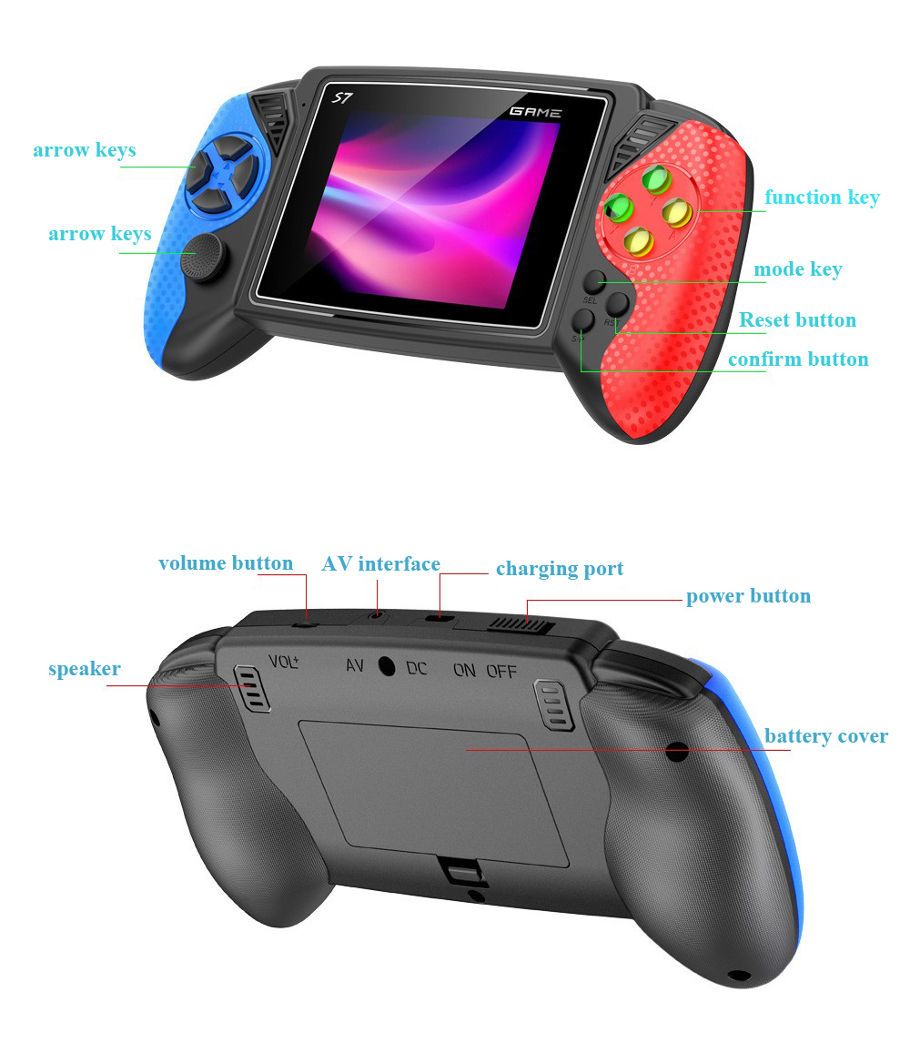 Konsol Game Genggam Retro S7 L - Gaming Console For Kids ulasan dan harga