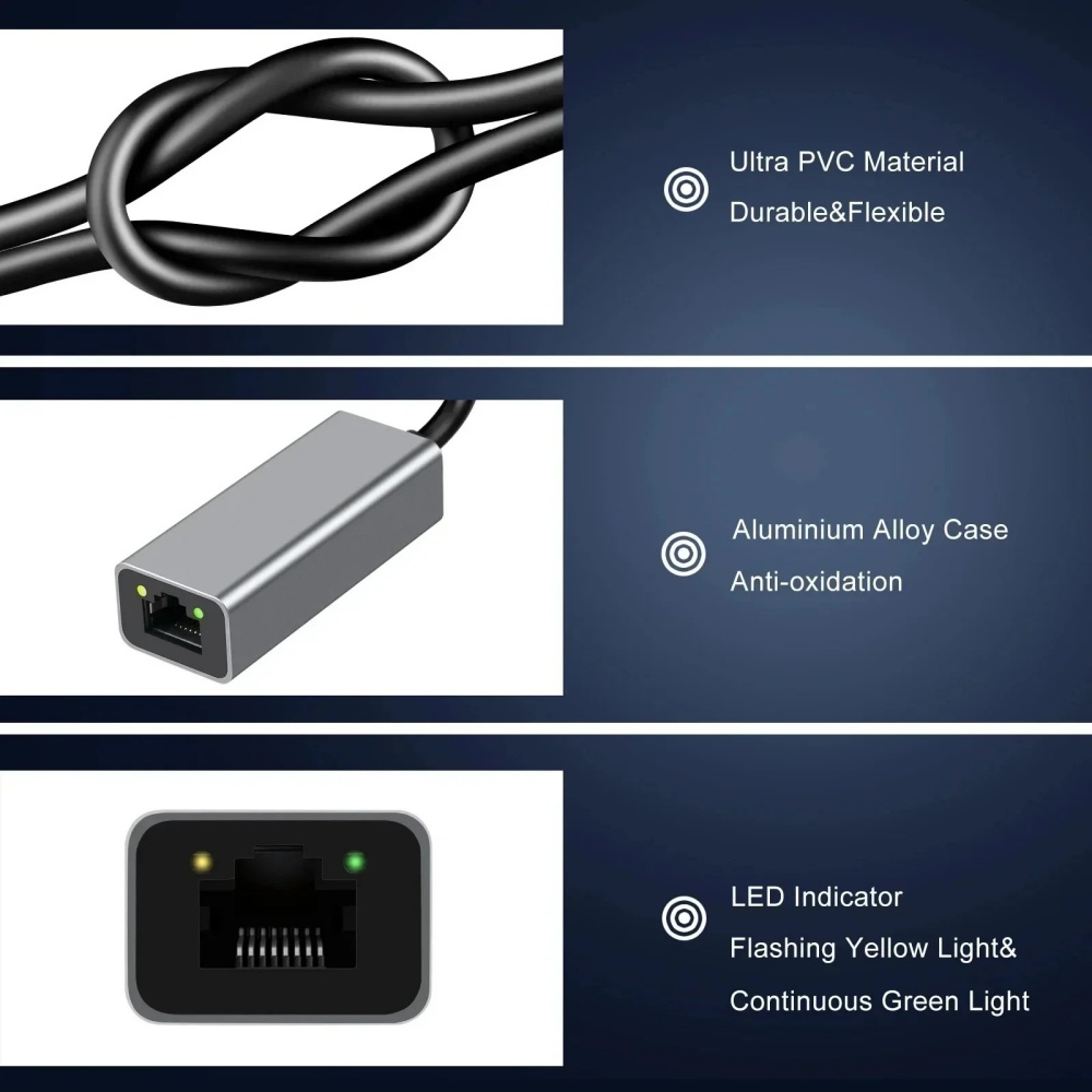Kartu Jaringan Adaptor Etherne - Lan Cable Gaming ulasan dan harga